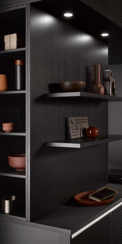 A V6085 Gl Eiche Schwarz Regal Online D